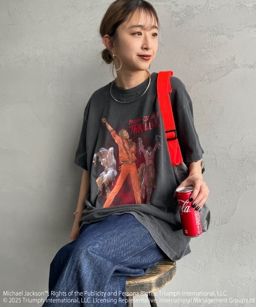 tシャツ 「GOOD ROCK SPEED/グッドロックスピード」 MICHAEL JACKSON ロックプリントTシャツ(THRILLER) レディ