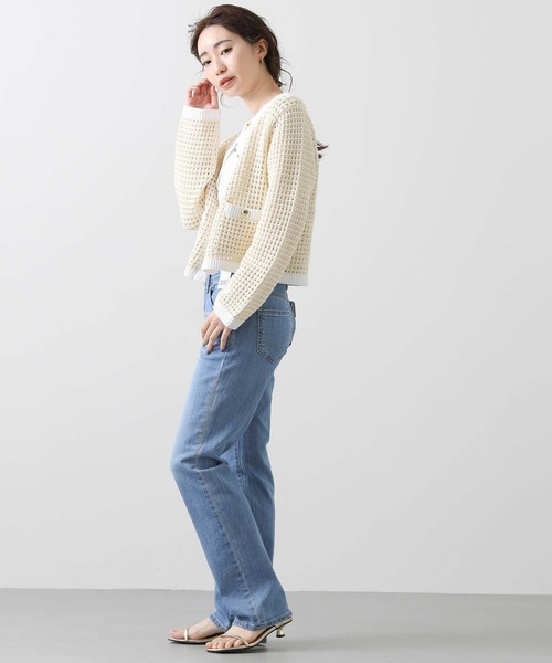Torrazzo Donna（トラッゾドンナ） カーディガン メッシュバイカラー