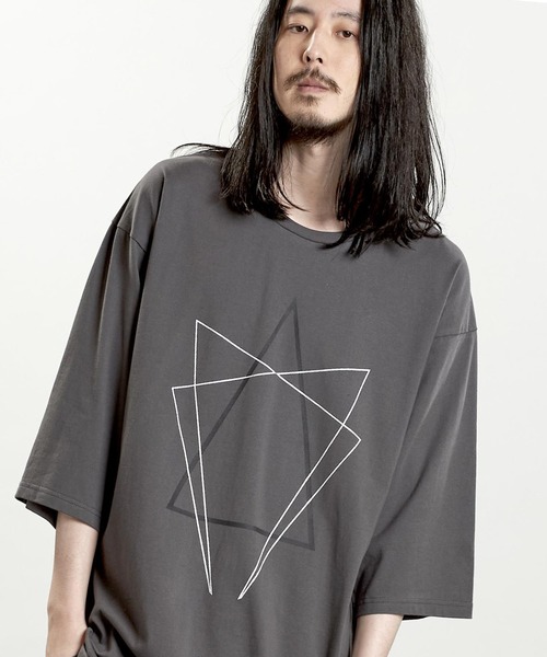 NO ID.（ノーアイディー） tシャツ 「NO ID.」Geometric Print Big T
