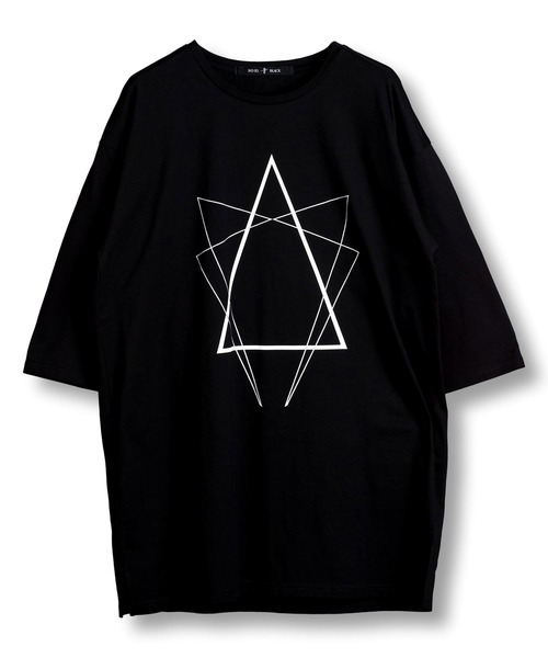 NO ID. tシャツ ジオメトリックプリントBIG-T（シャツ) メンズ