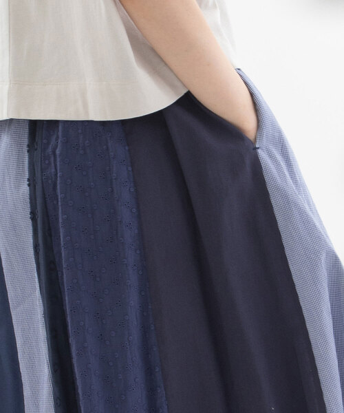 nop de nod（ノップドゥノッド） スカート misc異素材づかいふんわり