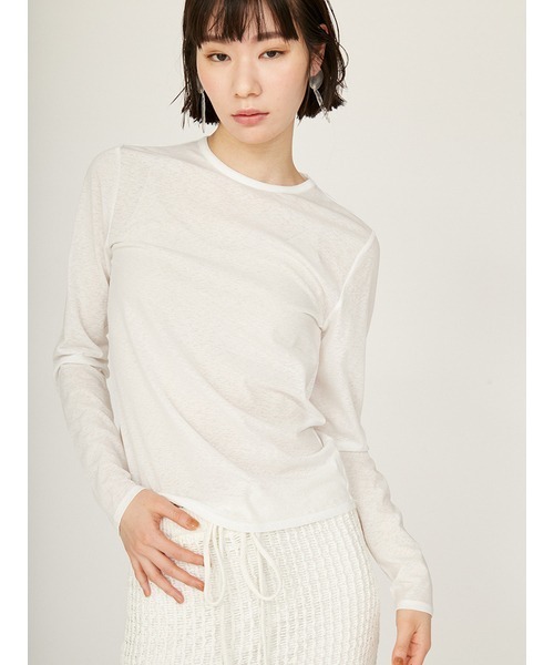 emmi tシャツ セミシアーベーシックトップス レディース