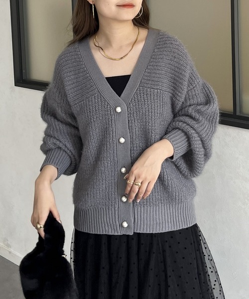 「prose verse」 ニットカーディガン MEDIUM ブラック レディース_画像5