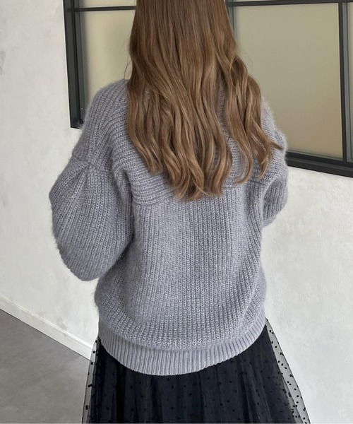 「prose verse」 ニットカーディガン MEDIUM ブラック レディース_画像8