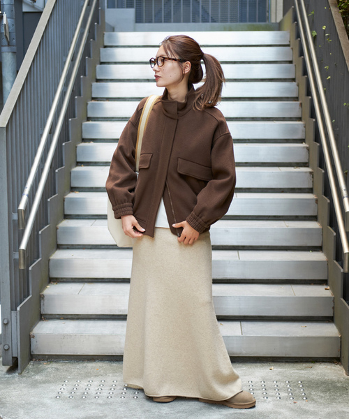 FRAMeWORK（フレームワーク） ニットスカート 36 カーキ レディース