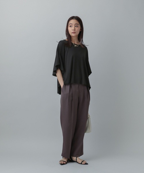 GLOBAL WORK tシャツ ビッグフリルチュニック半袖/MATINEE LINE