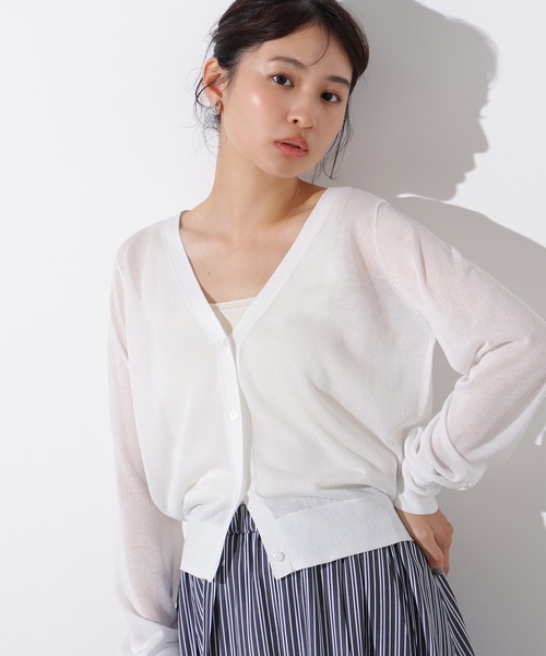 NUDE 売れ筋商品|||ヌード カーディガン アウター レディース Cardigans White ZIP KNIT CARDIGAN(F WHITE): TOPSjosemoon