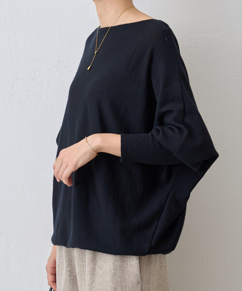 BEARDSLEY ドルマンスリーブ 変形 プルオーバーニット フリーサイズ BEARDSLEY（ビアズリー） ドルマンスリーブニット FREE ベージュ