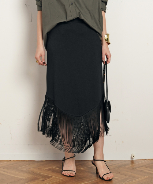 AP STUDIO スカート 「TEURN STUDIOS/ターンスタジオ」Fringes skirt