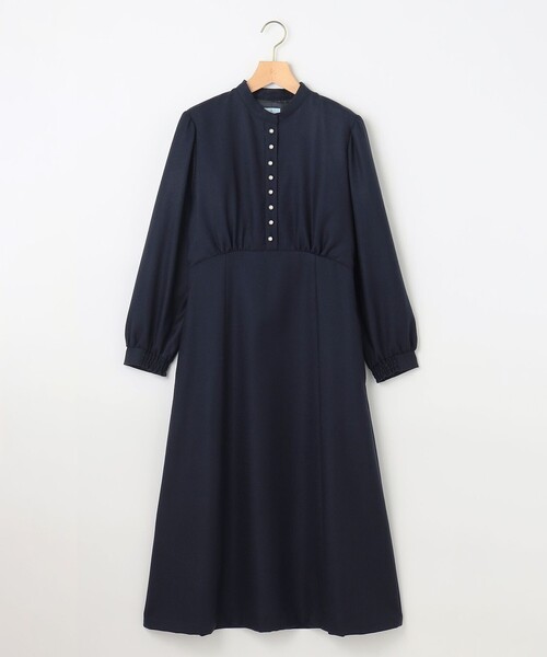 「組曲」 長袖ワンピース 1 ネイビー レディース_画像6