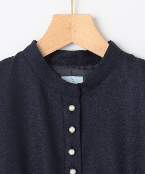 「組曲」 長袖ワンピース 1 ネイビー レディース_画像7