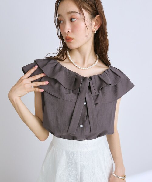 Bonbon Chocolateブラウス フリル付 La boutique Bonbon（ラブティックボンボン） ブラウス シャツ 「最強