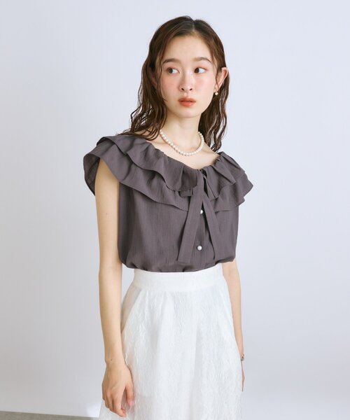 Bonbon Chocolateブラウス フリル付 La boutique Bonbon（ラブティックボンボン） ブラウス シャツ 「最強