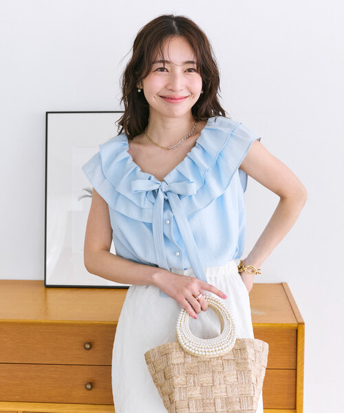 La boutique Bonbon ブラウス シャツ 「最強愛され」ギャザー