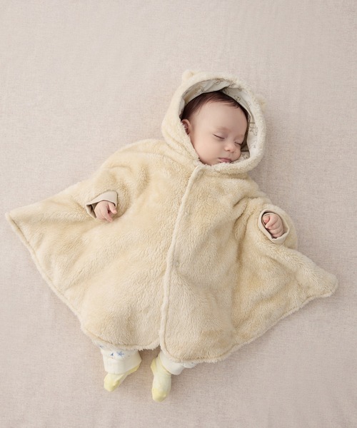 Combi mini ベビー ふわふわボアくま耳3WAYケープ : ZOZOTOWN Yahoo!店