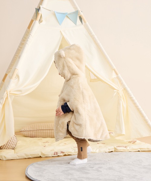 Combi mini ベビー ふわふわボアくま耳3WAYケープ : ZOZOTOWN Yahoo!店