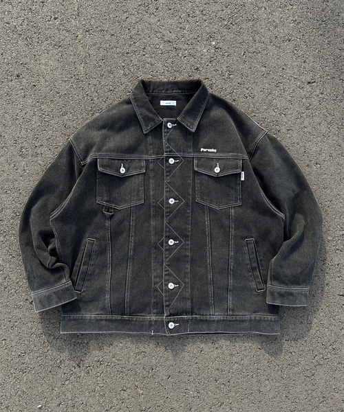 Perushu 「Perushu」 デニムジャケット LARGE グレー メンズ