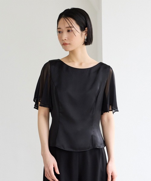 「AIMER」 半袖ブラウス LARGE ブラック レディース
