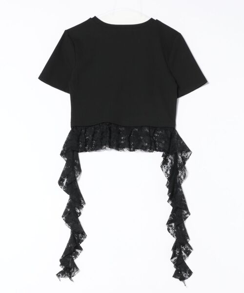 新品☆8L♪半袖などフェミニントップス4枚セット♪カットソー☆D916 tシャツ 「くるくる裾レース切替」レディース テレコ半袖トップス