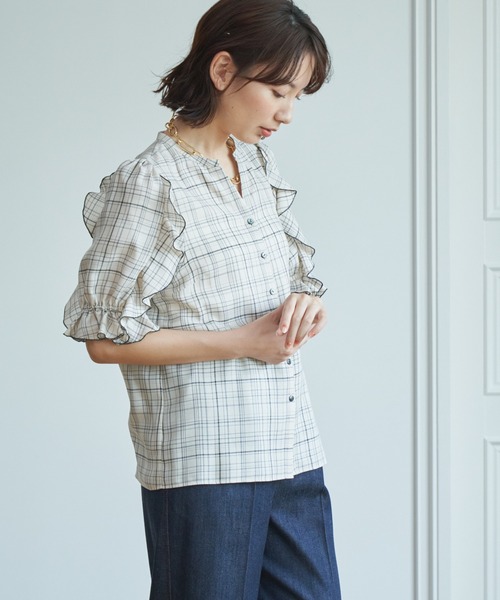 「ANAYI」 半袖ブラウス 38 ベージュ系その他 レディース