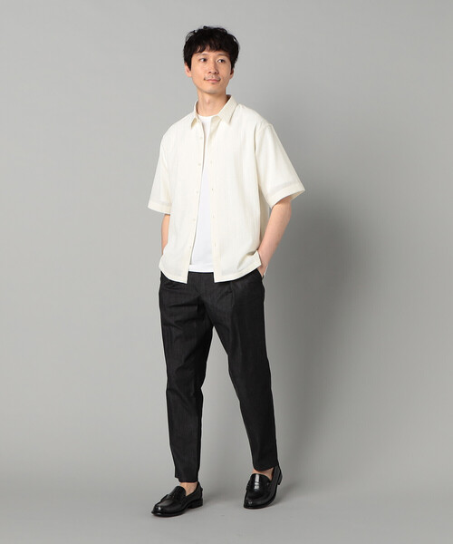 【未使用品】giab's ARCHIVIO 1タックデニムスラックスパンツ COMME CA MEN スラックス 岡山織り超長綿高密度デニム