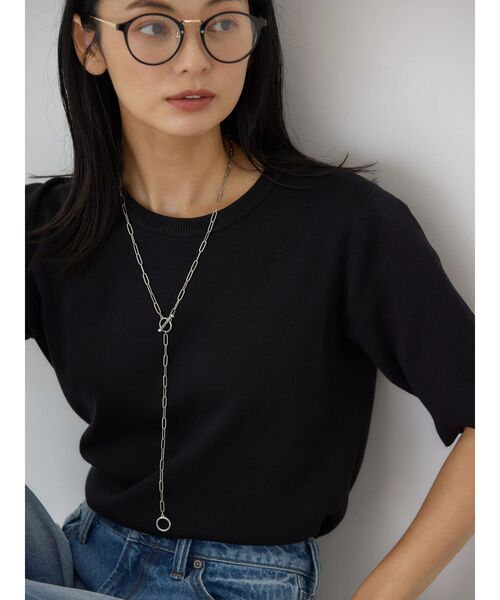 「AMERICAN HOLIC」 半袖カットソー M ブラック レディース