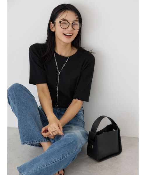 「AMERICAN HOLIC」 半袖カットソー M ブラック レディース