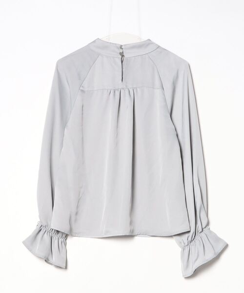 [RUIRUE BOUTIQUE] длинный рукав блуза L голубой женский 