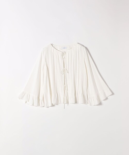 SHIPS any ブラウス シャツ any:「洗濯機可能」ラッフル リボン