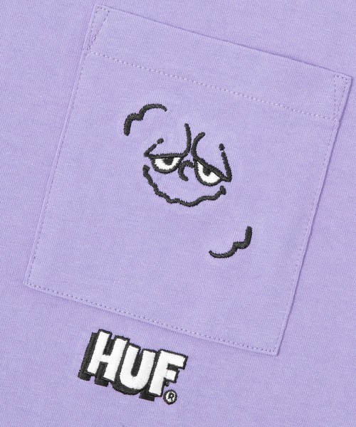 「HUF」 半袖Tシャツ MEDIUM ライトパープル メンズ