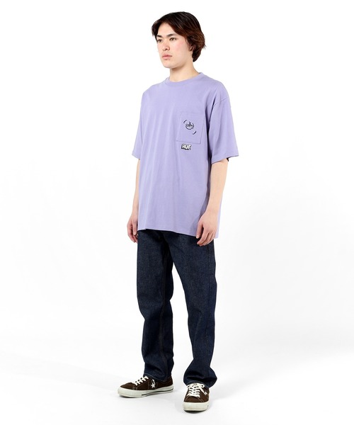 「HUF」 半袖Tシャツ MEDIUM ライトパープル メンズ