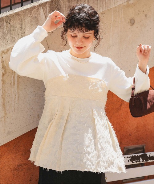 titivate（ティティベイト） tシャツ ビスチェライクドッキング