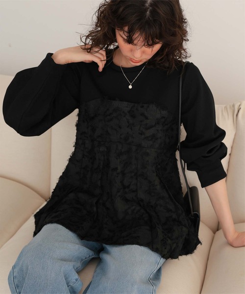 titivate（ティティベイト） tシャツ ビスチェライクドッキング