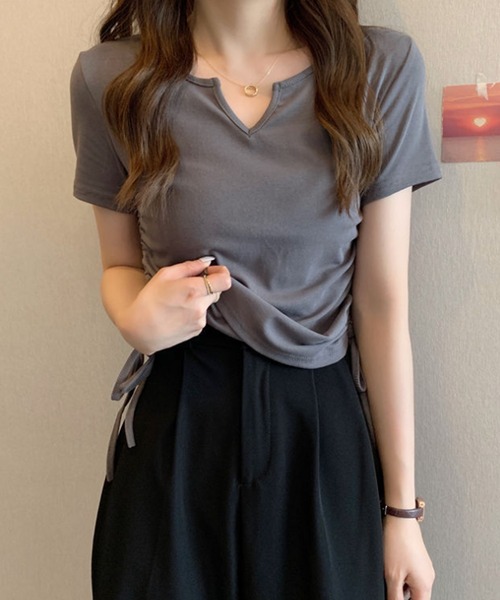 「Amulet」 半袖カットソー X-LARGE ブラック レディース_画像2
