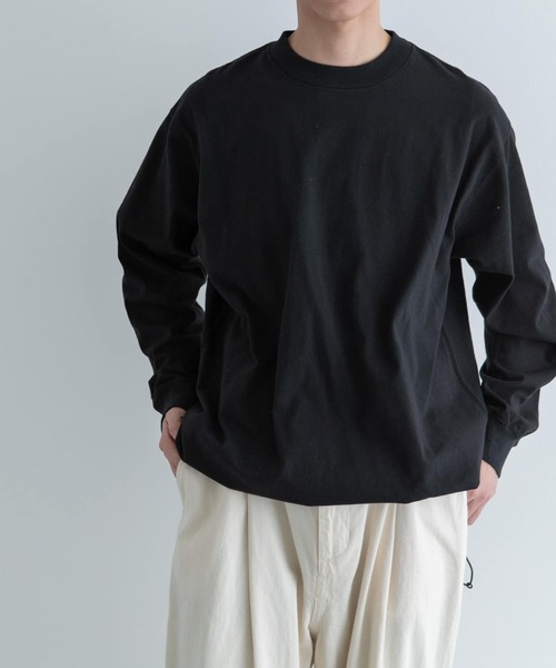 「FORK&SPOON」 長袖Tシャツ 4 ブラック メンズ