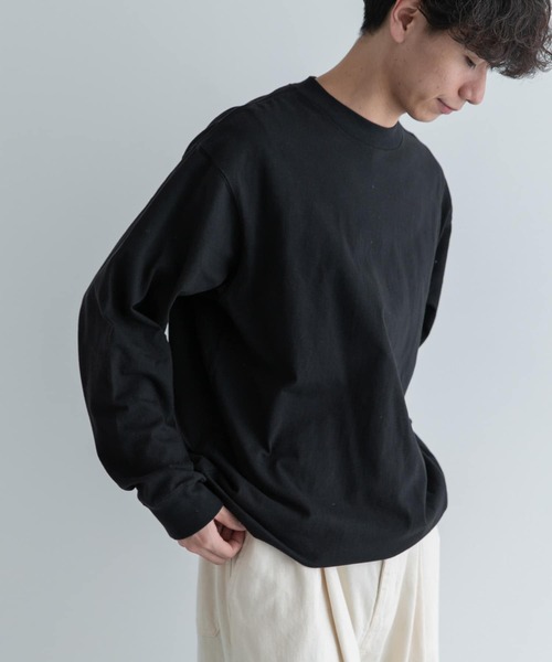 「FORK&SPOON」 長袖Tシャツ 4 ブラック メンズ