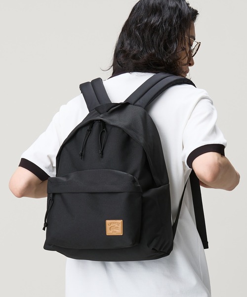 LACOSTE リュック CHANTACOエンボスイタリアンレザーデイパック 黒 LACOSTE（ラコステ） デイバック リュック カジュアルクロック