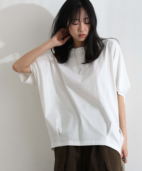 ElegChic tシャツ コットンコクーンシルエットプルオーバー レディース 