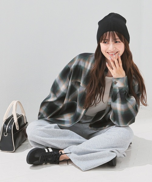 Honeys（ハニーズ） ブラウス シャツ チェックゆるシャツ レディース