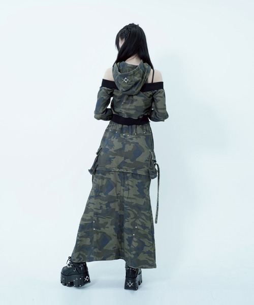 現行品 25AW REFLEM レフレム 2wayカーゴロングスカート REFLEM（レフレム） スカート 「REFLEM/レフレム」2WAYカーゴロング