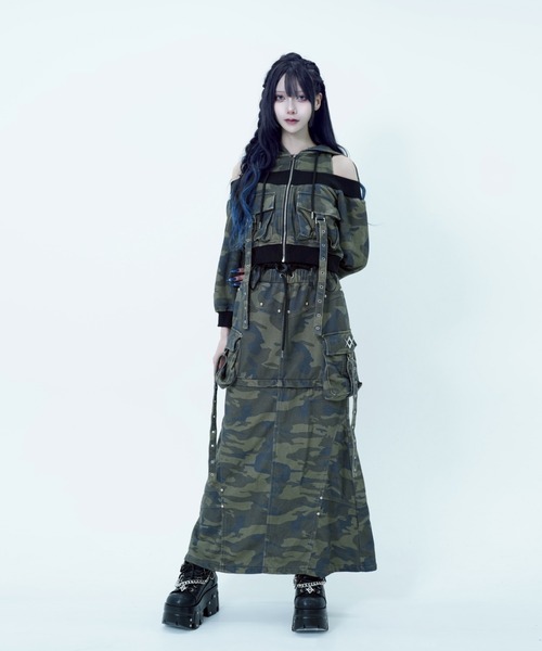 現行品 25AW REFLEM レフレム 2wayカーゴロングスカート REFLEM（レフレム） スカート 「REFLEM/レフレム」2WAYカーゴロング