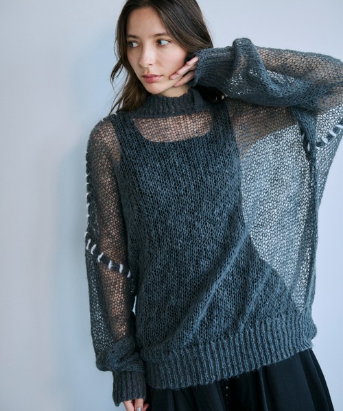 OPULENCE ニット セーター Sheer Knit シアーモヘアニット レディース
