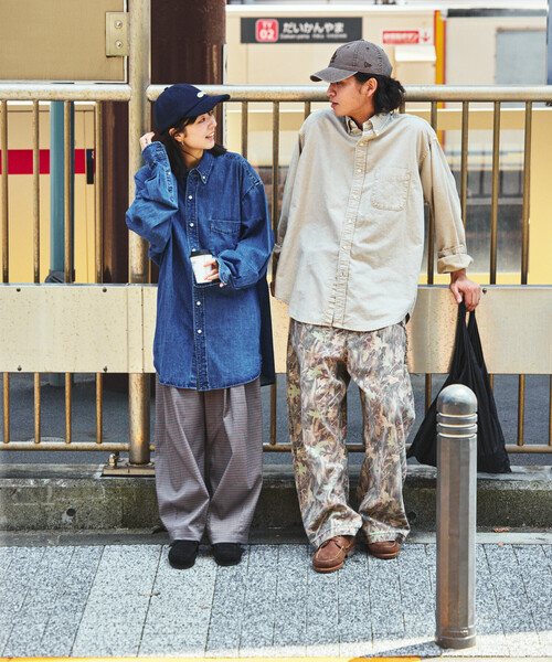 NAUTICA（ノーティカ） パンツ スーパーワイド カーブシルエット カモ