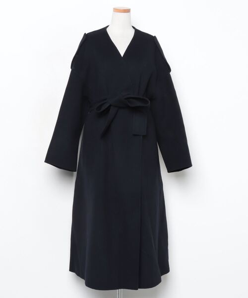 ebure エーブル　ノーカラーコート ebure ノーカラーコート 38 ネイビー レディース : ZOZOTOWN Yahoo!店