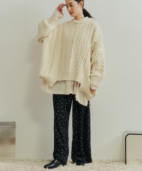 Libra Cue（リブラ キュー） ブラウス シャツ ベロアオーバーシャツ