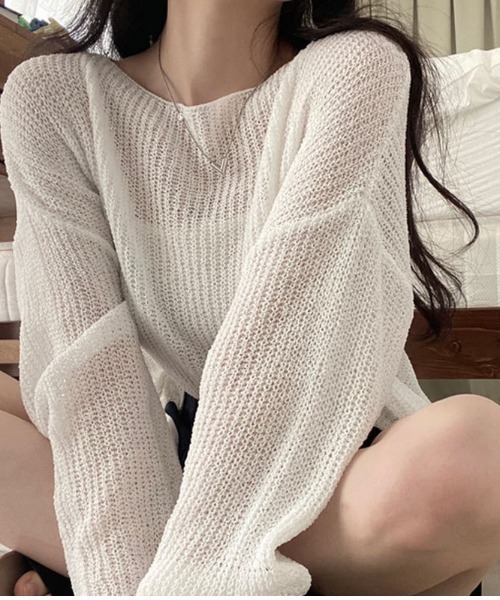 「gossip！ロサンゼルス」 長袖ニット FREE グレー レディース_画像2