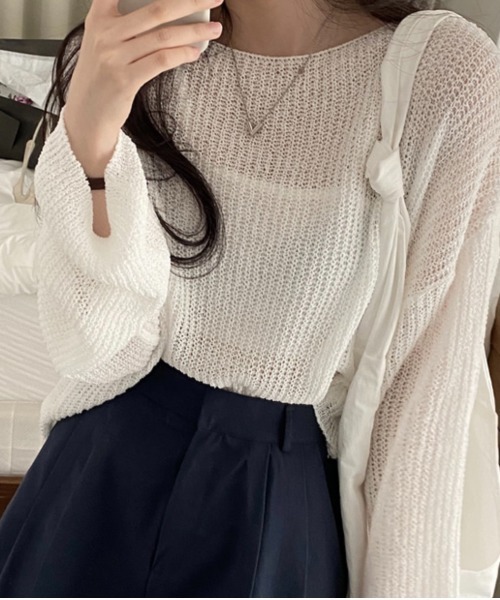 「gossip！ロサンゼルス」 長袖ニット FREE グレー レディース_画像8