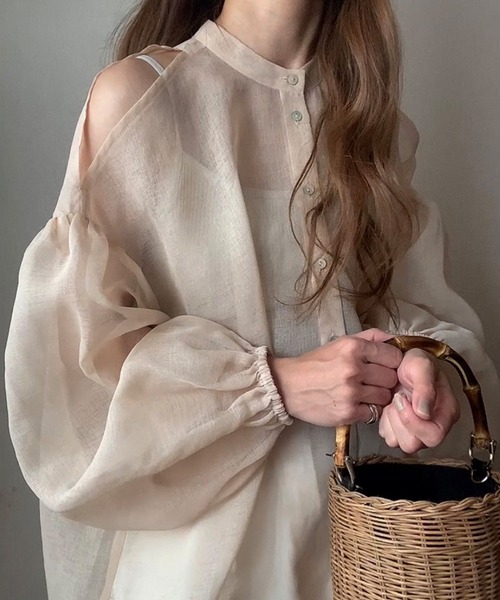 「FILLOU」 長袖ブラウス MEDIUM ブラウン レディース_画像2