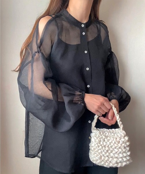 「FILLOU」 長袖ブラウス MEDIUM ブラウン レディース_画像9