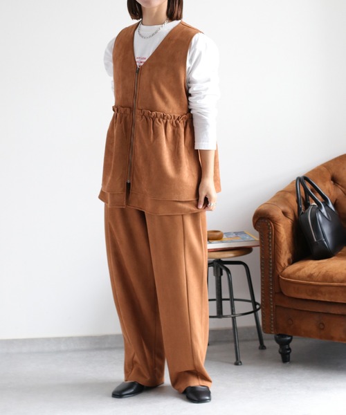 ステア STAIR ロングベスト ジレ 02 ベージュ ST6A12 COCOMOMO ベスト ジレ テーラード ロングジレ レディース : ZOZOTOWN